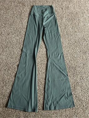 aerie Flared High-Rise Leggings in Sage Green